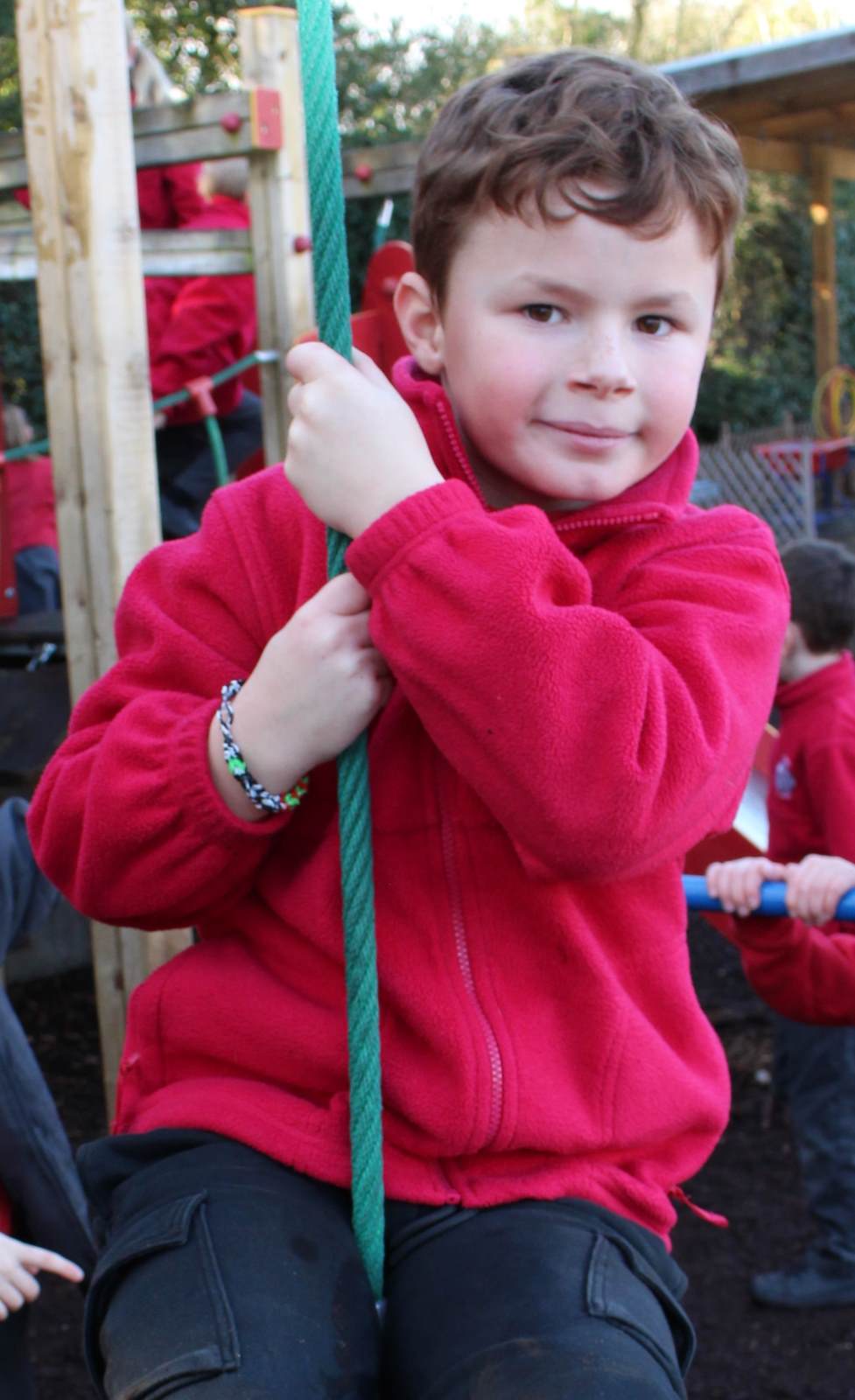 boy on swing