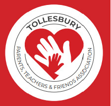 Logo of the Tollesbury School PTFA two hands on top of each other